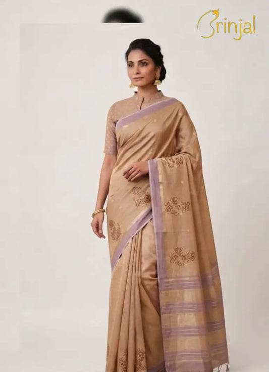 Chanderi Tussar Silk Saree