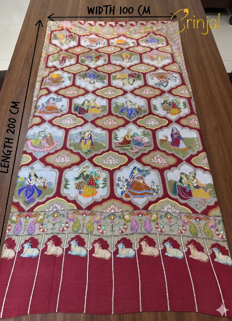 Pure silk wool shawl
