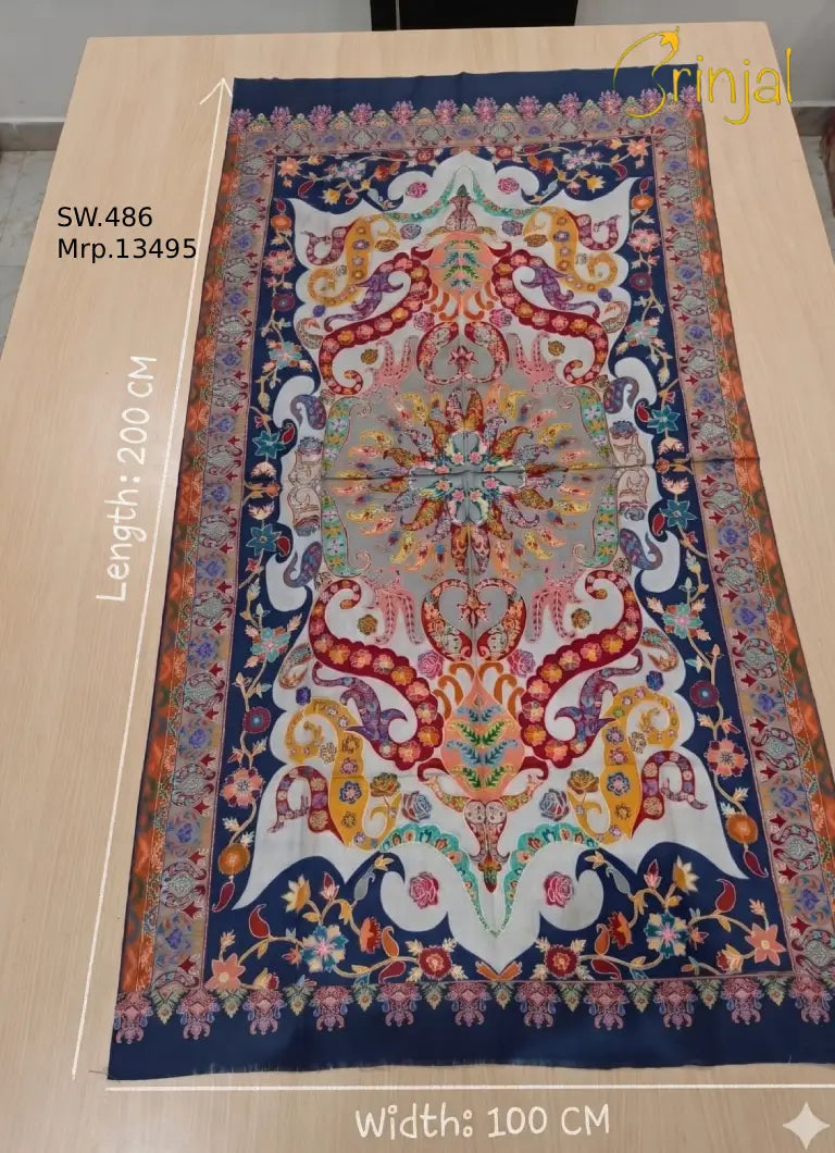Pure silk by wool shawls