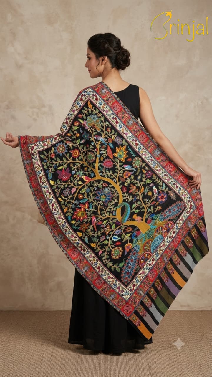 kalamkari style shawl