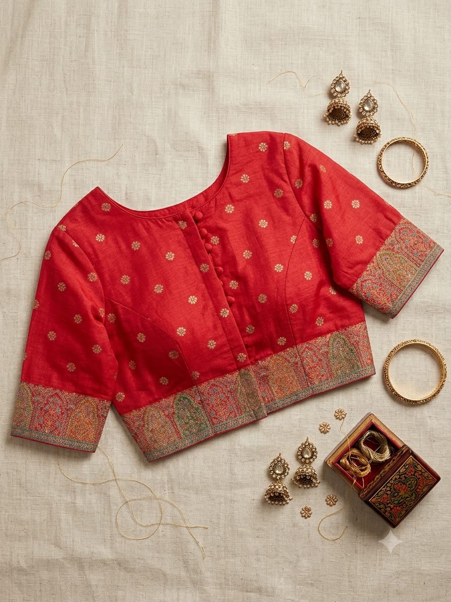 Woven Silk Kalamkari Story Saree