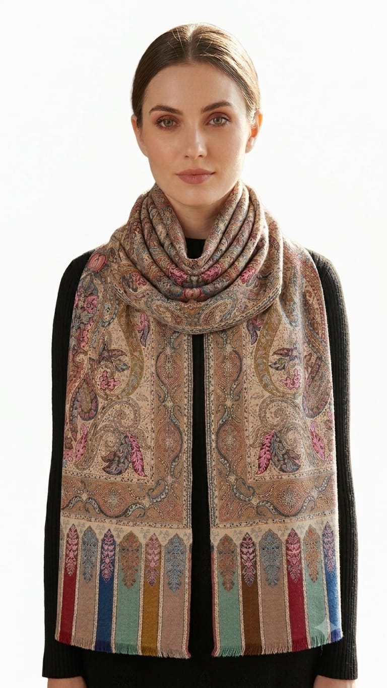kalamkari style shawl