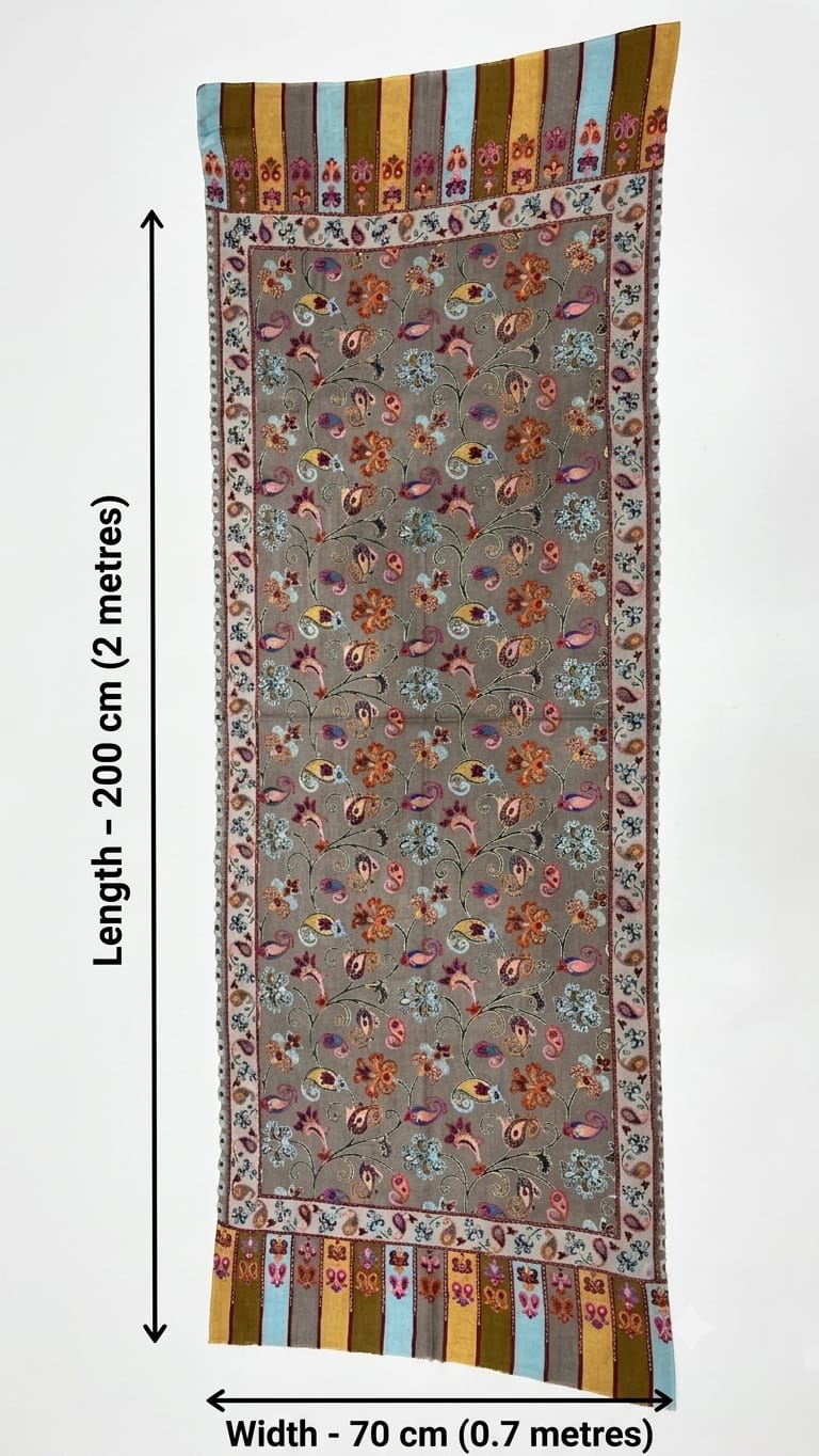 Pure silk by wool stole