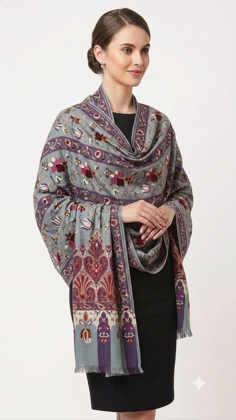 Pure silk by wool stole
