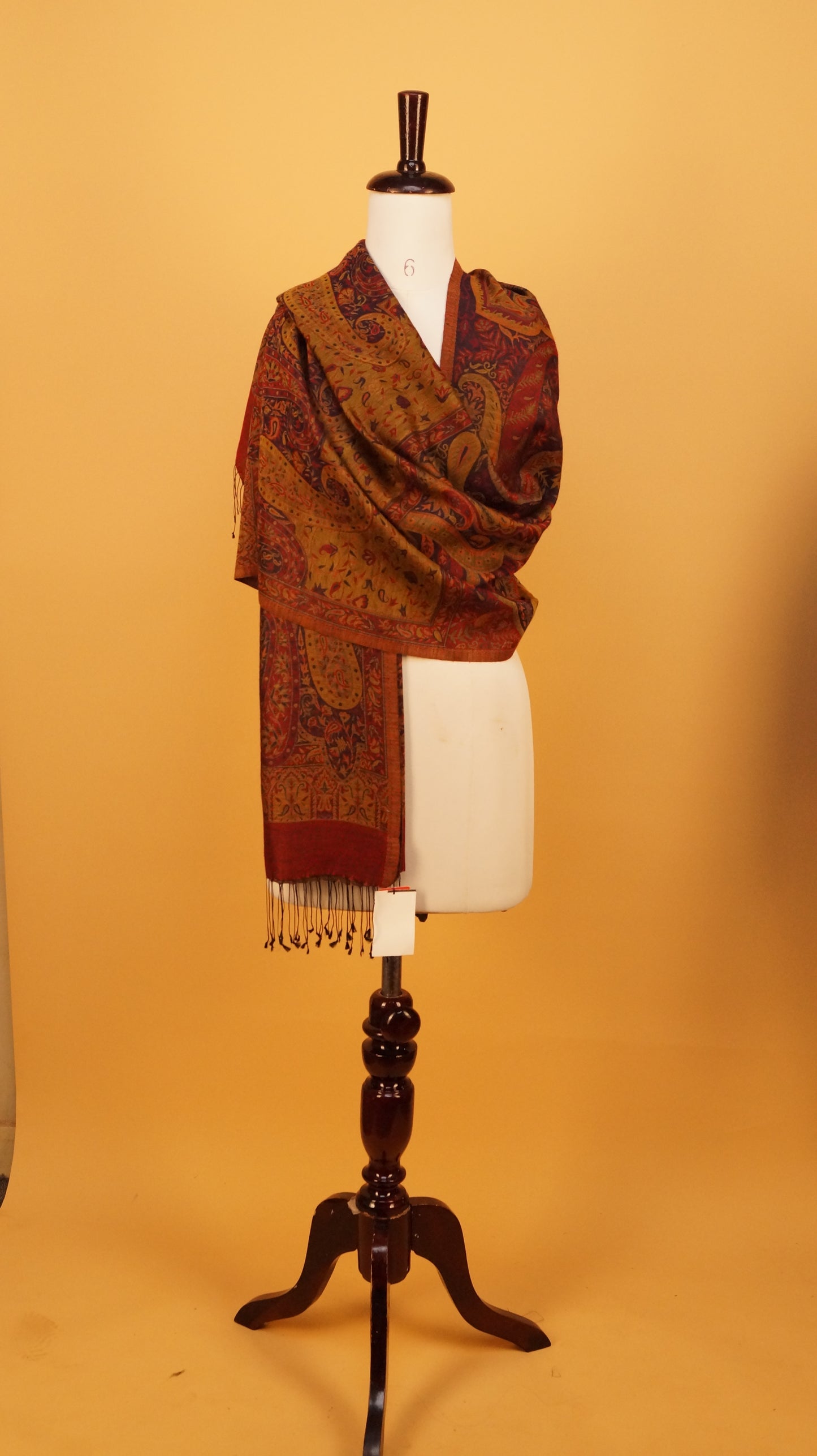 Light Brown Stole SW 8872 8%wool 92%silk 70cmx200cm