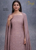 Brinjal Premium Mauve Cotton Silk Unstitched Suit