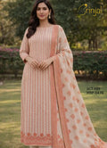 Peach Cotton Silk SUIT