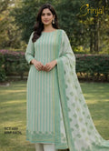 Brinjal Mint Cotton Silk Suit Set