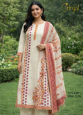 Elegant Cotton Silk Suit with Printed Dupatta