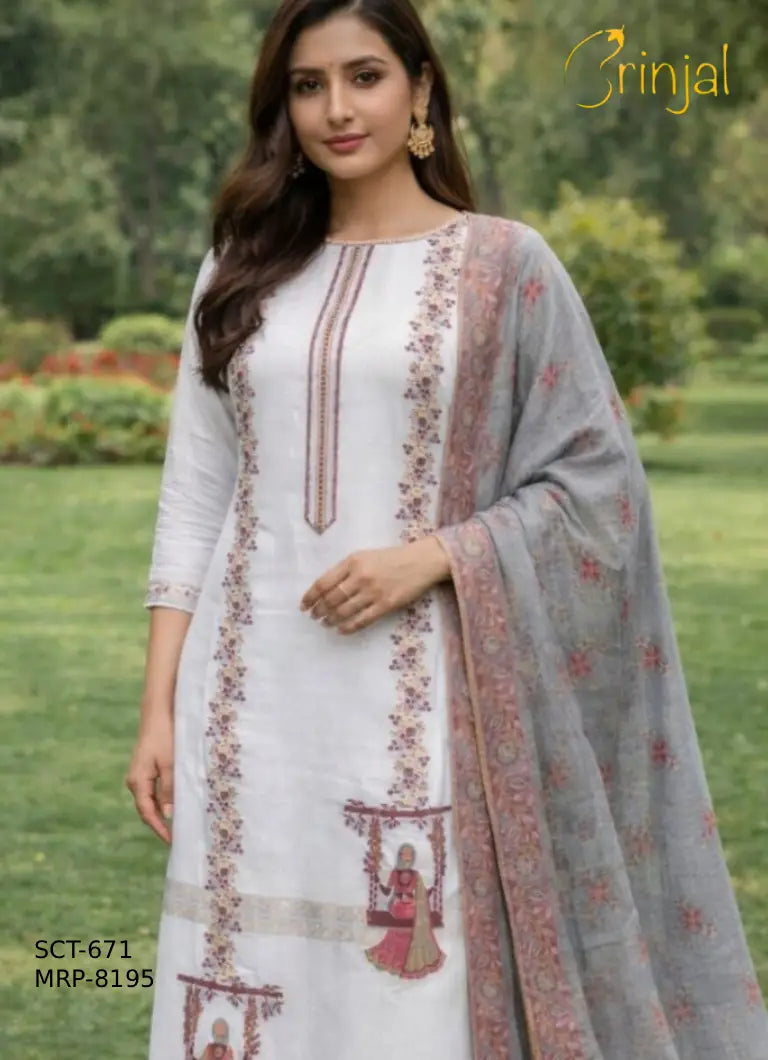 Pure Cotton Silk Weaving Suit