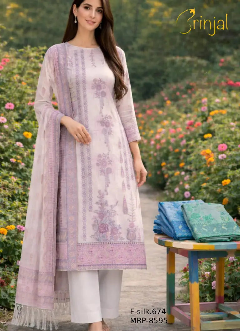 Pure Cotton Silk Weaving Suit Set