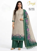 Brinjal Beig e Floral Print Suit