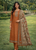 Rust Floral Print Suit