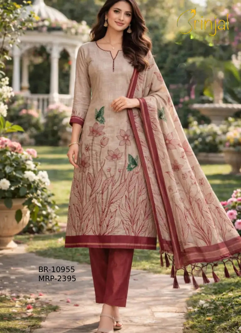 Elegant Floral Print Suit Set