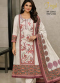 Brinjal Artisanal Kalamkari Printed Unstitched Suit Set