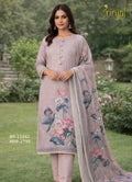 Elegant Floral & Bird Motif Embroidered Kurta Set