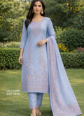 Pastel Blue Linen Suit Set