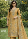 Elegant Mustard Pure Linen Suit Set