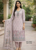 BRINJAL Premium Pure Cotton Floral Suit