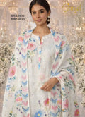 Pastel Floral Hand-Embroidered Unstitched Suit Set