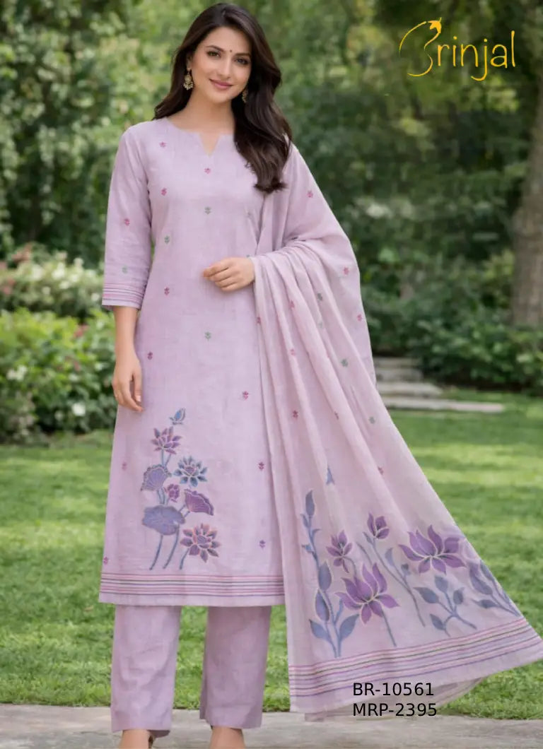 Chanderi Cotton Weaving Suit Set
