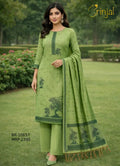 Sage Green Chanderi Cotton Weaved Suit Set