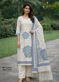 Elegant Floral Chanderi Cotton Suit