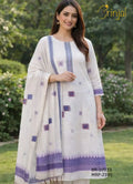 Elegant Geometric Print Chanderi Cotton Suit