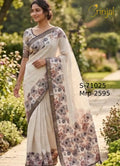 Elegant Floral Weaving Cotton Silk Saree
