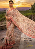Brinjal  Floral Weaving Saree