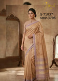 Brinjal Classic Floral Weaving Saree