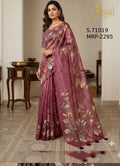 Purple Floral Weaving Saree