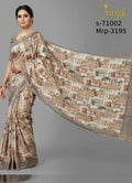 Premium Kalamkari Heritage Print Saree