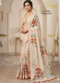 Brinjal Elegant Floral Weaving Saree