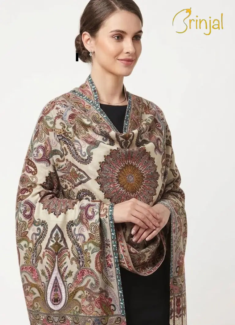 Pure silk by wool stole