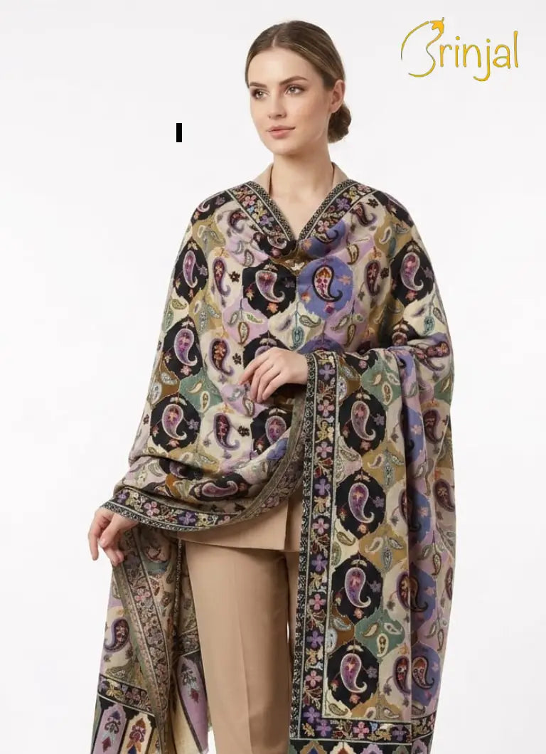 Pure silk by wool stole