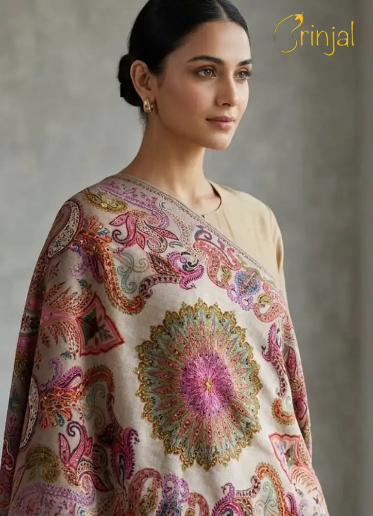 Pure silk by wool stole