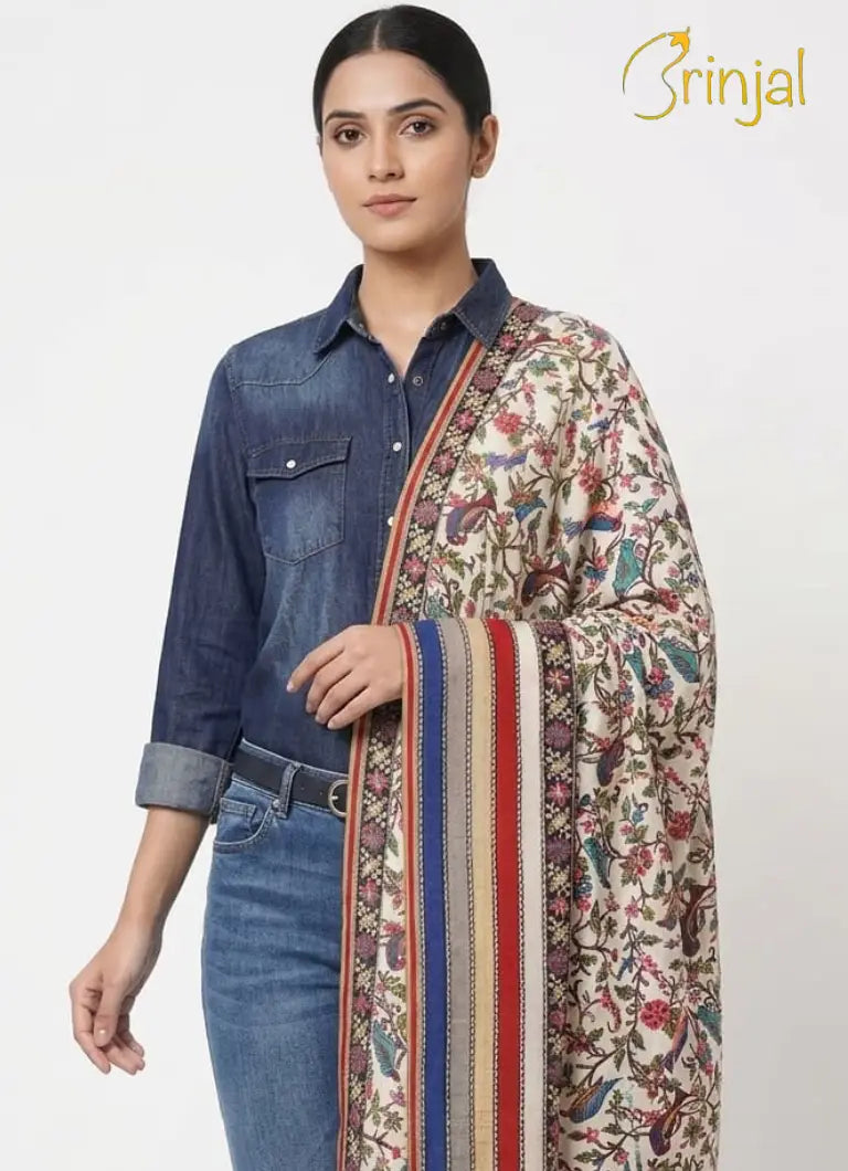 Pure silk by wool stole