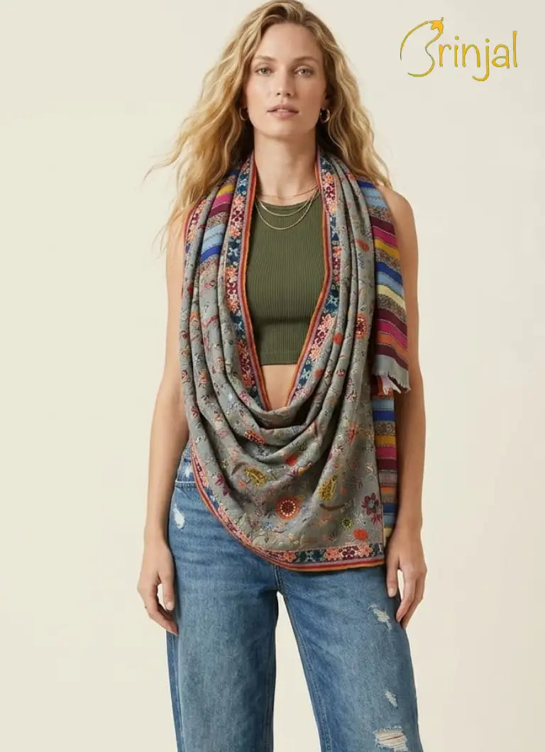 Pure silk by wool stole