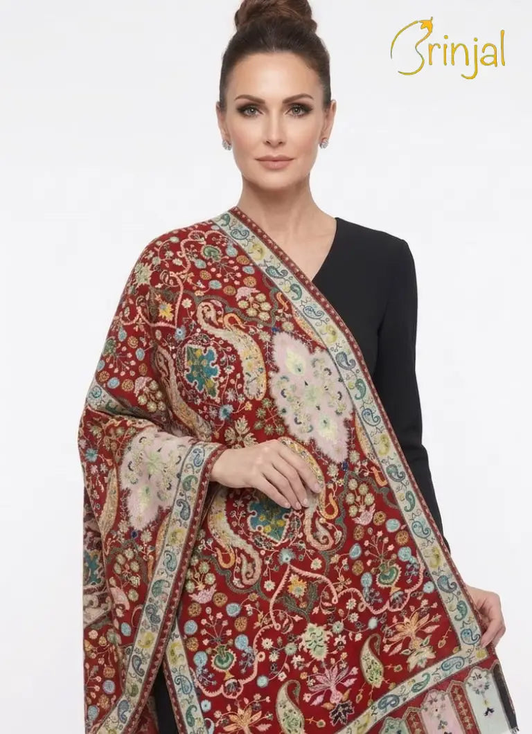 Pure silk by wool stole