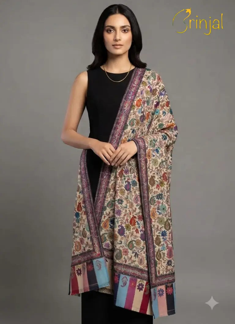 Pure silk by wool stole