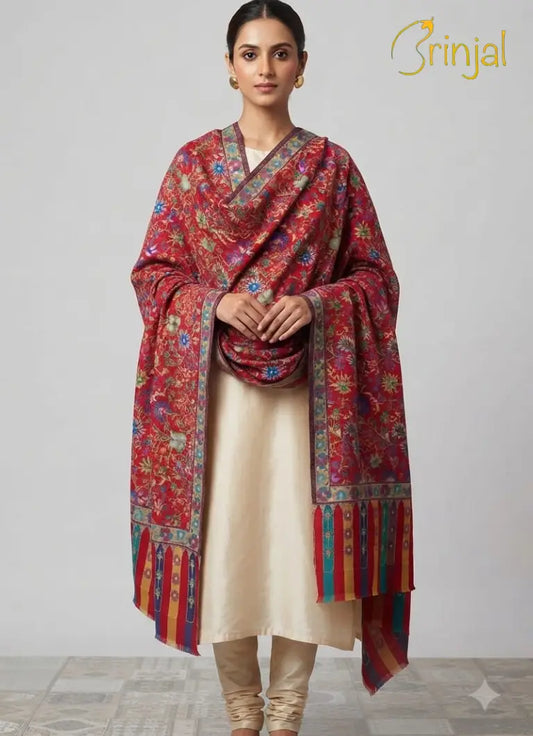 Pure silk by wool stole