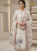 Elegant Embroidered Unstitched Suit – Pastel Floral Edition