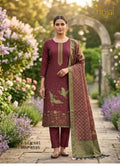 Premium Fine Silk Hand-Embroidered Suit Set