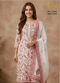 Elegant Paisley Floral Unstitched Suit Set