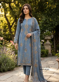 Brinjal Fine Silk Embroidered Suit Set