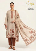 BRINJAL Classic Floral Unstitched Suit