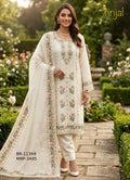Ivory Floral Kashmiri Embroidered Suit