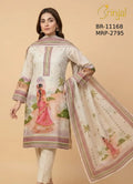 Brinjal Pastoral Art Embroidered Suit