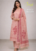 Brinjal Chanderi Cotton Embroidered Suit